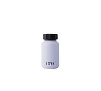 Design Letters Bouteille isotherme/isotherme, Petit (Lavande) - Aspirateur à double paroi sans BPA, acier inoxydable, design nordique, idéal pour une utilisation en déplacement, 330 ml,204g