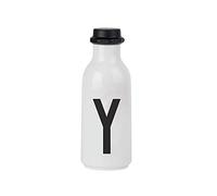 Design Letters Go Gourde 500ml | Bouteille d’eau sans BPA BPS| Reutilisable Gourde étanche pour Le Sport| Tritan Water bottle personnalisé A-Z pour Femme et Homme |Gourde Les Voyage la randonnée blanc