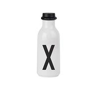 Design Letters Go Gourde 500ml | Bouteille d’eau sans BPA BPS| Reutilisable Gourde étanche pour Le Sport| Tritan Water bottle personnalisé A-Z pour Femme et Homme |Gourde Les Voyage la randonnée blanc