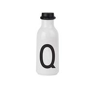 Design Letters Go Gourde 500ml | Bouteille d’eau sans BPA BPS| Reutilisable Gourde étanche pour Le Sport| Tritan Water bottle personnalisé A-Z pour Femme et Homme |Gourde Les Voyage la randonnée blanc