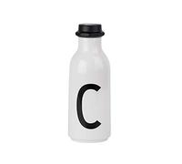 Design Letters Go Gourde 500ml | Bouteille d’eau sans BPA BPS| Reutilisable Gourde étanche pour Le Sport| Tritan Water bottle personnalisé A-Z pour Femme et Homme |Gourde Les Voyage la randonnée blanc