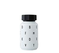 Design Letters Gourde Inox Isotherme Bouteille d'eau avec Paille |Bouteille d'eau Acier Inoxydable 330 ml | Récipient en Acier sans BPA| Double Paroi Gourde Sport Étanche Water Bottle Bureau, Cyclisme