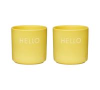 Design Letters Lot de 2 coquetiers Design Letters Hello-yellow