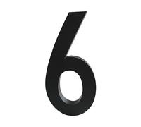 Design Letters Numéro de maison flottant en aluminium (disponible en 0 à 9) | 10 cm | Plaque numéro de maison facile à installer | Numéro de porte adapté pour l'intérieur ou l'extérieur | Noir
