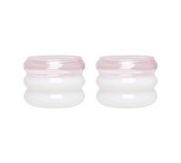 Design Letters Photophore Bubble Ø5.6 cm. lot de 2 Milky white-pink