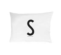 Design Letters Taie d'oreiller 63 x 60 A-Z-S, Blanc, Taille Unique