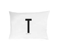 Design Letters Taie d'oreiller 63 x 60 A-Z-T, Blanc, Taille Unique