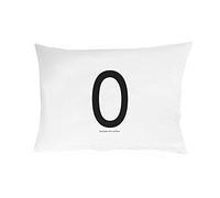 Design Letters taie d'oreiller, 70cm x 50cm (Blanc) - O - 100% Coton, Disponible de A à Z, Doux, y Compris Une Fermeture à glissière pour Une Belle Fermeture