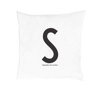 Design Letters taie d'oreiller, 80cm x 80cm (Blanc) - S - 100% Coton, Disponible de A à Z, Doux, y Compris Une Fermeture à glissière pour Une Belle Fermeture