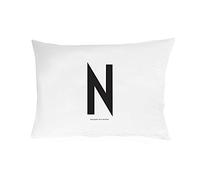 Design Letters Taie d'oreiller Motif Lettres 63x60 A-Z-N, Blanc, Taille Unique