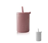 Design Letters Travel Mug Mug de Voyage Etanche avec paille 330 ml | Tasse pour café et thé à emporter | Gobelet Cafe Tasse à Thé sans BPA BPS fermeture intelligente | étanche Tasse pour jus, liquide