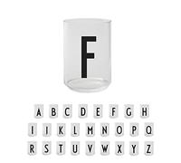 Design Letters Verre avec Initiale (A-Z) | Cadeau Homme & Cadeau Femme | Verre a Eau | Gobelet Verre Borosilicaté | Idéal pour Decoration Tableau | Verre Lave-vaisselle | Verre Lettres | 350 Ml