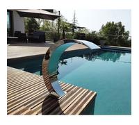 DESIGN MODERNE Cascade Piscine Bassin Modèle Cobra Hauteur 65cm Inox Fontaine ZENLYS