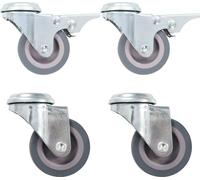 Design New 16 pcs. Roulettes pivotantes avec trou de dossier 50 mm - Roulettes de transport Möbel2025 CHY7380968 4parcel