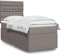 Design New Cadre de lit avec sommier à lattes - Lit Boxspring avec matelas Taupe 100x200 cm Tissu - Lits Classiques Meubles2025 CHY7747629 6parcel