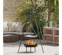 Design New Trépied pour feu de camp Noir 92 x 92 x 171.5 cm Métal - Autres petits ustensiles de cuisine Meubles2025 CHY7875439 1parcel