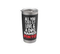 Design Pinto avec nom de chien - All You Need is Love ! Gobelet isotherme en acier inoxydable double paroi