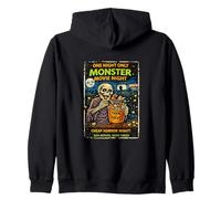 Design Rétro Horror Squelette Monstre Poster Vintage Sweat à Capuche