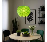 Etude suspension lampe verte enfichable fleur suspension acier bricoler Eglo Filetta 92988