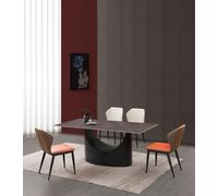 Design Table de salle à manger 4 chaises Set Garniture Salle Groupe 5 pcs. Tables Marbre Nouveau