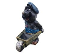 Design Taupe Brouette Figure Statue Sculpture Figures Décoration 60cm Deko