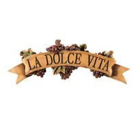 Design Toscano AH231113 Plaque Murale La Dolce Vita, Multicolore, 10 x 56 x 20.5 cm