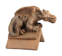 Design Toscano Arête sculpturale pour toit Apex, le dragon ailé