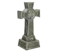 Design Toscano DB25692 Croix celtique de Donegal - Statue de Croix irlandaise - Statue Memorial en Résine Grise - Extérieur