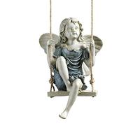 Design Toscano EU42046 Statue de fée sur Une balançoire en été Bronzage 14 x 19 x 29 cm