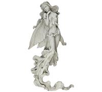 Design Toscano EU5604 Sculpture Murale Brianna la Fée du Vent d'Eté, Blanc Cassé, 7.5 x 28 x 57 cm