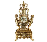 Design Toscano Horloge Beaumont Grand Château en faux or antique