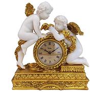 Design Toscano Horloge de cheminée chérubin du château Carbonne