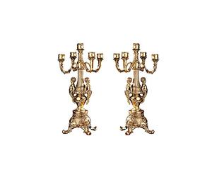 Design Toscano KY7156 Bougeoir grand château Or 20,5 x 20,5 x 51 cm