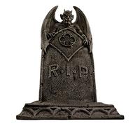 Design Toscano La Pierre Tombale du Démon Vampire d'Halloween Statue de Cimetière de Jardin à Décor Gothique, 56 cm, polyrésine, pierre grise