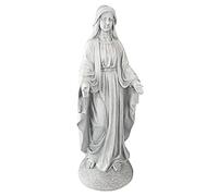 Design Toscano Madone de Notre Dame Statue Religieuse de Décor de Jardin, 91 cm, polyrésine, pierre antique