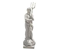 Design Toscano NG32474 Sculpture à Grande échelle de Poséidon Dieu de la mer Ivoire 33 x 44,5 x 150 cm