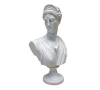 Design Toscano PD72519 Diane de Versailles Buste Décoratif Lié à la Résine, Blanc, 14 x 21.5 x 32 cm