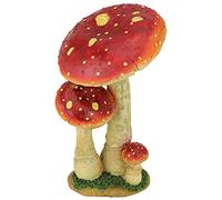 Design Toscano QM223021 Champignon Jardin Statue - Forêt mystique rouge champignons Statue - Statue Jardin