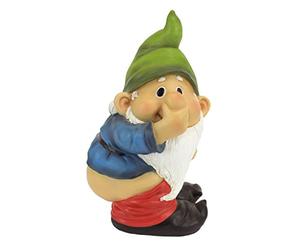 Design Toscano QM2432400 Garden Gnome Statue - Stinky Jardin Gnome - Méchant Gnomes - Mooning Gnomes Statues