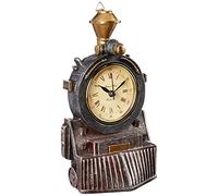 Design Toscano Tous à Bord du Train des Locomotives Horloge Murale Décorative Steampunk, 23 cm, polyrésine, palette complète de couleur