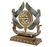 Design Toscano WU71647 Horloge sculptée néo-égyptienne Les Ailes d’Isis Multicolore 12,5 x 34,5 x 40,5 cm