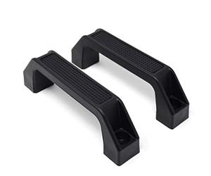 Design61 Lot de 2 poignées de meuble en plastique - 135 mm - Noir