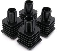 Design61 Lot de 4 bouchons d'ajustement pour tubes carrés 40 x 40 mm avec lamelles M22 x 60 mm pour épaisseur de paroi 2-2,5 mm