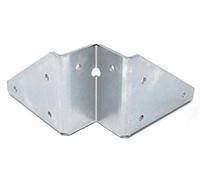Design61 Lot de 4 ferrures d'angle pour Pieds de Table en Acier 123 x 123 mm