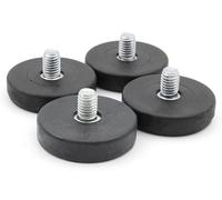 Design61 Lot de 4 pieds d'ajustement Ø 40 mm M8 x 12 mm Vis galvanisées Pieds de nivellement pour meubles, établi et machines
