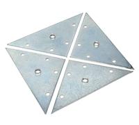 Design61 Lot de 4 plaques de montage 117 x 117 mm pour pieds de meubles avec filetage M10.