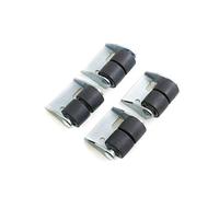 Design61 Lot de 4 roulettes fixes doubles avec surface de roulement souple Ø 25 x l 2 x 19 mm