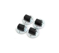 Design61 Lot de 4 roulettes fixes pour meuble - Diamètre : 13 mm - Largeur : 14 mm