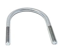 Design61 Vis à étrier DIN 3570 - En acier rond M12 x 138 x Ø 89 mm - Étrier fileté galvanisé - Boulons en U