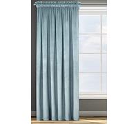 Design91 Eurofirany Rosa Rideau en Velours Doux Uni Opaque avec Galon Fronceur - 1 Unité, Moelleux, Panneau Drapé, Classique, Élégant, Salon, Chambre, 200 g/m², 140x270 cm, Vert Océan